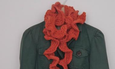 Схемы вязания шарфика с воланами